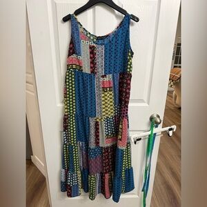 Zanzea Patchwork Lagenlook Dress Boho Art Teacher Festival S M